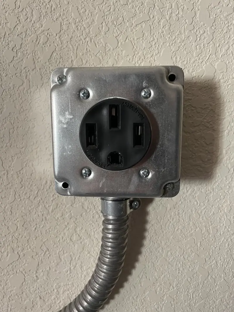 NEMA 14-50 outlet installed for Electrical Panel Upgrade in Hollywood